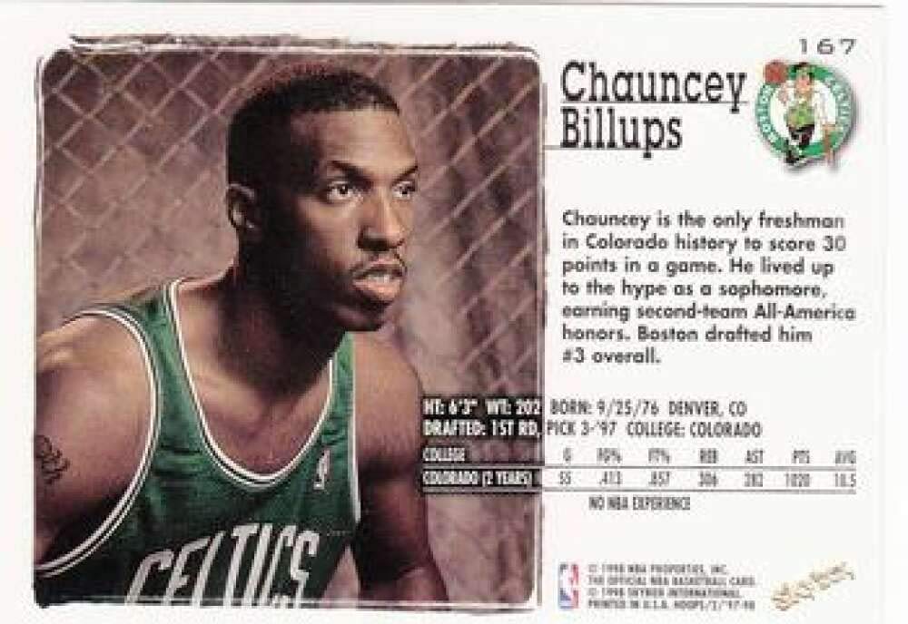 Amazon.com: 1997-98 NBA Hoops Series 2#167 Chauncey Billups